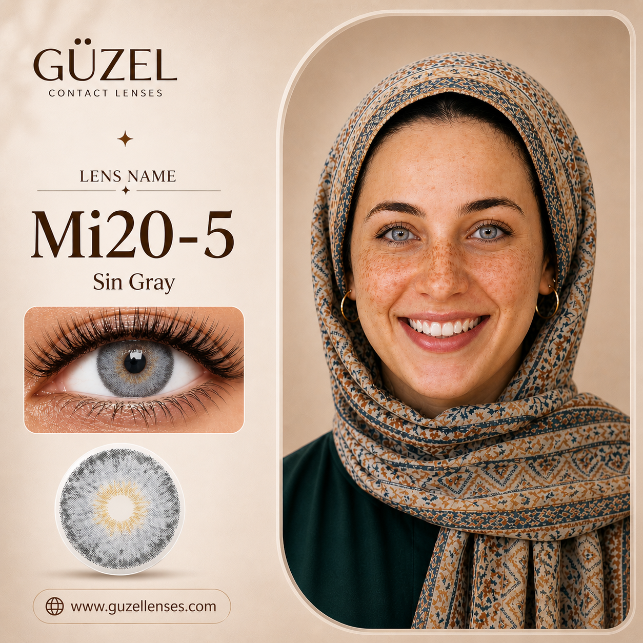 Siri Gray contact lens | عدسة Siri Gray